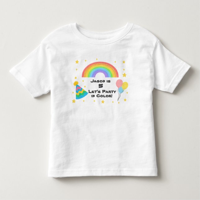 Camiseta De Bebé Estilo de cañón editable - Celebración del arco ir (Anverso)
