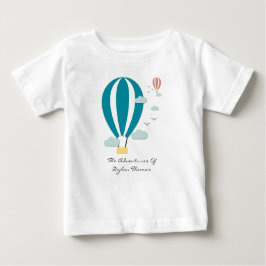 Camiseta De Bebé Estilo de Papercut del globo del aire caliente