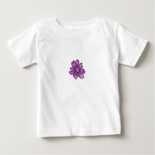 Camiseta De Bebé Estilo femenino, berenjena clara, cedro blanqueado