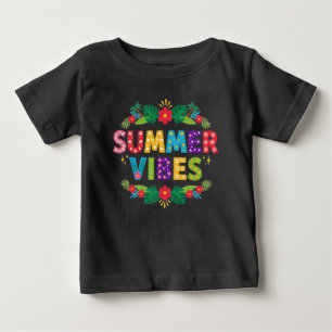 Camiseta De Bebé Estilo floral de los vibes de verano-54504 Hoodie