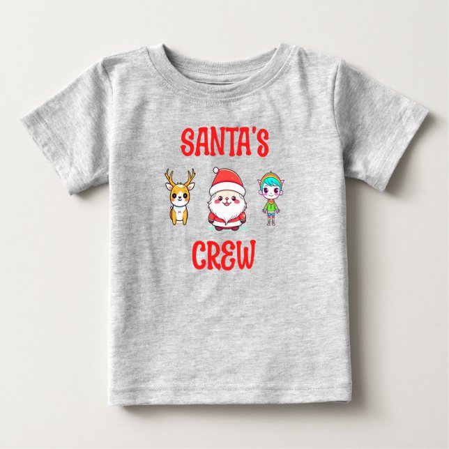 Camiseta De Bebé Estilo Kawaii de la tripulación de Santa Elena (Anverso)