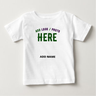 CAMISETA DE BEBÉ ESTILO MODERNO PERSONALIZABLE BLANCO VERIFICADO DE