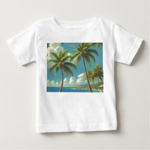 Camiseta De Bebé Estilo Vintage De Viaje Hawaiano Aloha De Hawaii