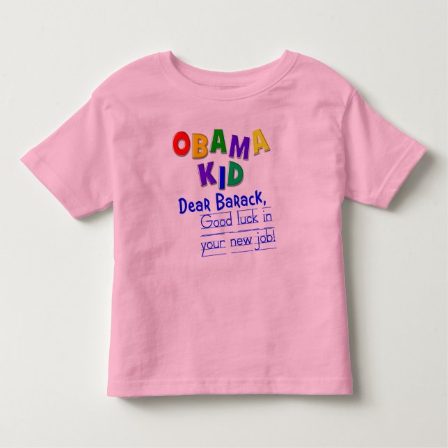 Camiseta De Bebé ¡Estimado Barack, buena suerte en su nuevo (Anverso)