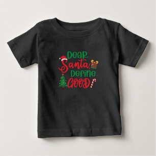 Camiseta De Bebé Estimado Santa Define buenos Navidades graciosos