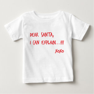 Camiseta De Bebé Estimado Santa que puedo explicar