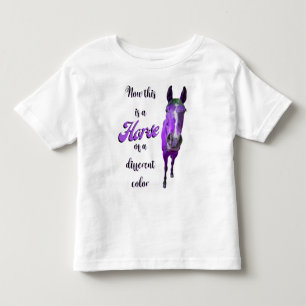 Camiseta De Bebé Esto Es Un Caballo De Un Color Púrpura Diferente