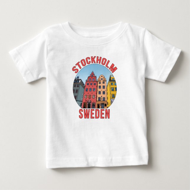 Camiseta De Bebé Estocolmo Suecia (Anverso)