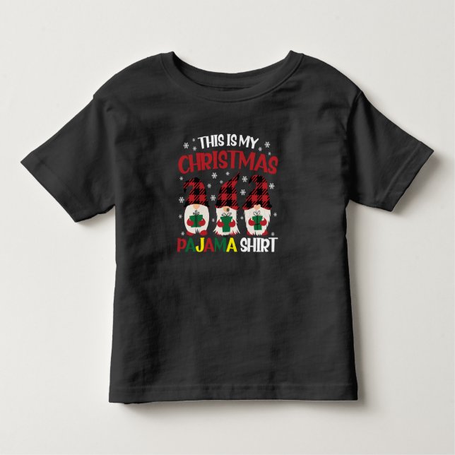 Camiseta De Bebé Estos son mis Navidades Gnomías familiares de los  (Anverso)