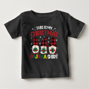 Camiseta De Bebé Estos son mis Navidades Gnomías familiares de los