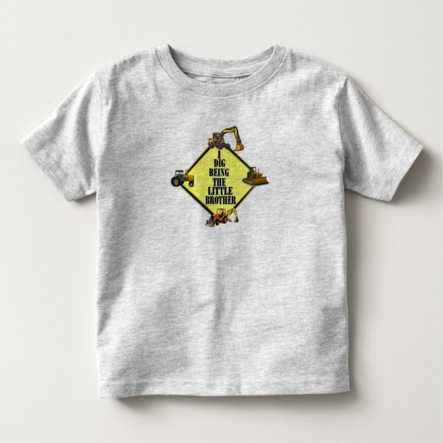 Camiseta De Bebé estoy cavando siendo el pequeño hermano (Anverso)