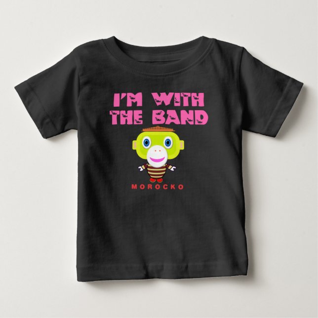 Camiseta De Bebé Estoy con la banda-mono-marroquí (Anverso)