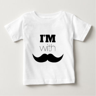 Camiseta De Bebé Estoy con Mustache