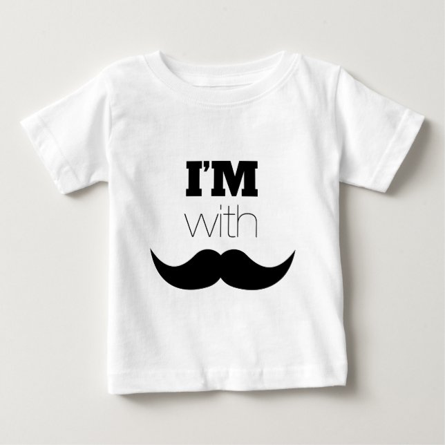 Camiseta De Bebé Estoy con Mustache (Anverso)