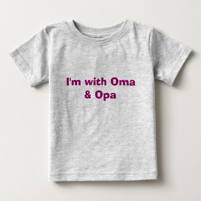 Camiseta De Bebé Estoy con Oma y Opa (Anverso)