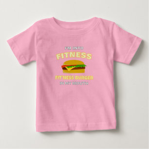 Camiseta De Bebé Estoy en la hamburguesa Fitness Fit en mi comida d