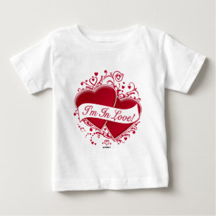 Camiseta De Bebé ¡Estoy enamorado! Corazones rojos