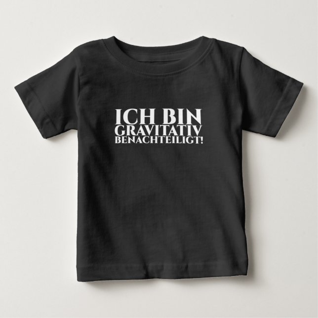 CAMISETA DE BEBÉ ESTOY GRAVITACIONALMENTE DESVENTAJADO (Anverso)