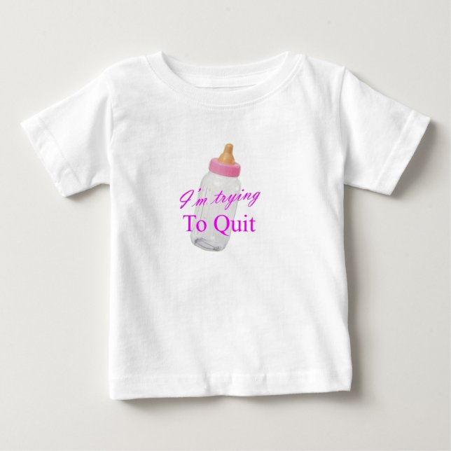 Camiseta De Bebé Estoy intentando renunciar (Anverso)