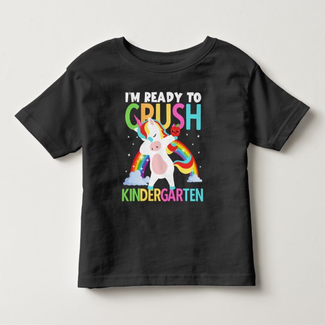 Camiseta De Bebé Estoy listo para aplastar a la escuela de kinderga (Anverso)