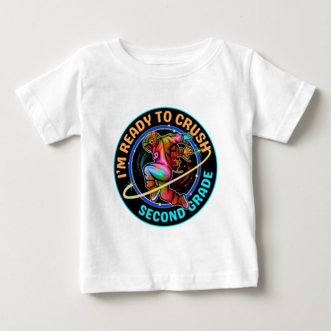 Camiseta De Bebé Estoy listo para aplastar segundo grado (Anverso)
