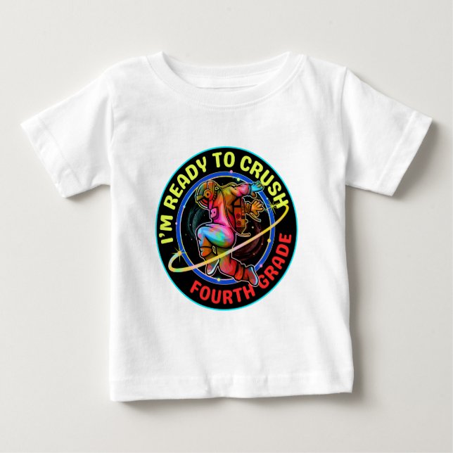 Camiseta De Bebé Estoy listo para arrasar cuarto grado (Anverso)