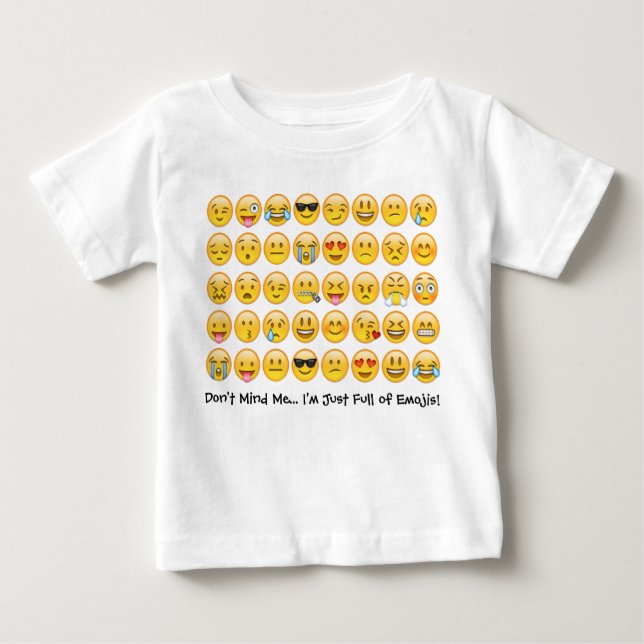Camiseta De Bebé Estoy lleno de Emojis. ... ... Toddler Emoji Tee S (Anverso)