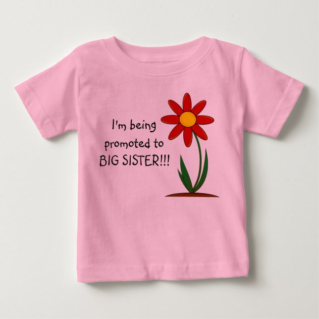 Camiseta de bebé Estoy siendo ascendida a hermana  (Anverso)