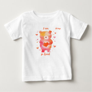 Camiseta De Bebé "Estoy Tan Amado" con Oso Personalizable