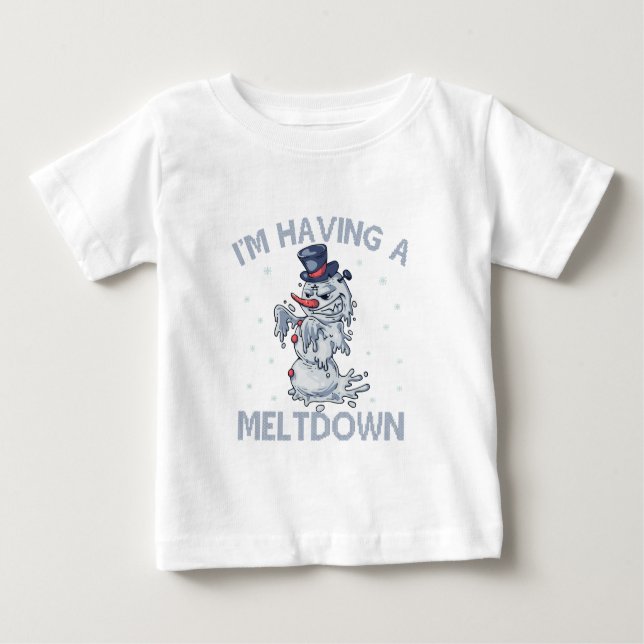 Camiseta De Bebé Estoy teniendo un regalo de Snowman, Navidades div (Anverso)