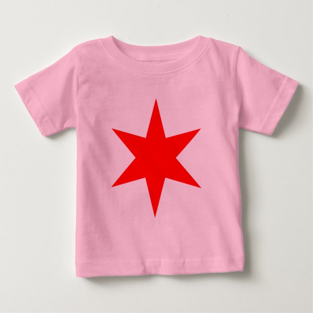 Camiseta De Bebé Estrella 6 de Chicago (Anverso)