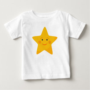 Camiseta De Bebé Estrella amarilla corta