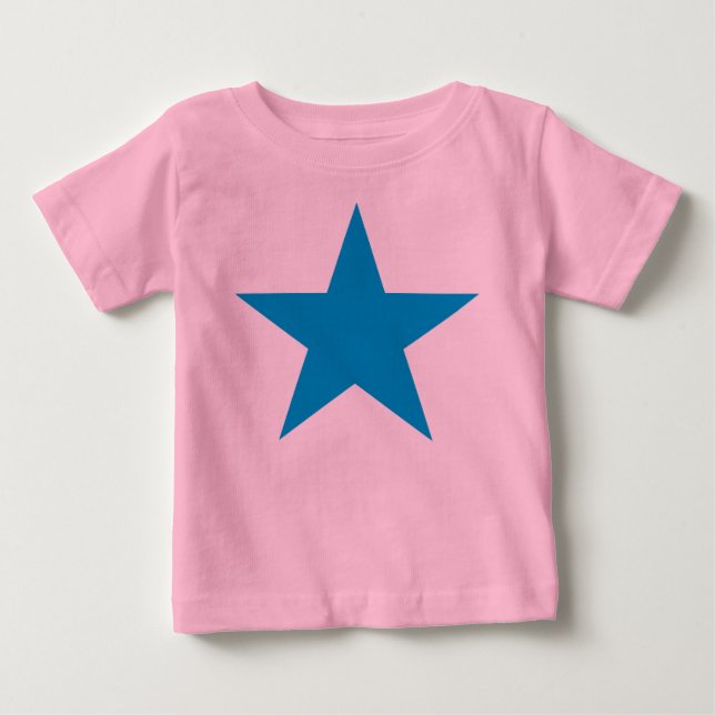 Camiseta De Bebé Estrella azul brillante (Anverso)