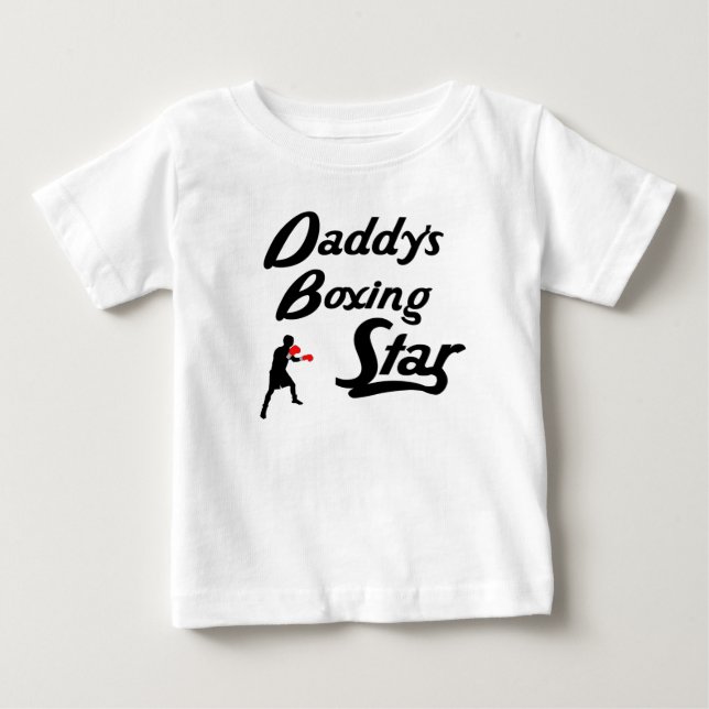 Camiseta De Bebé Estrella de boxeo de papá (Anverso)