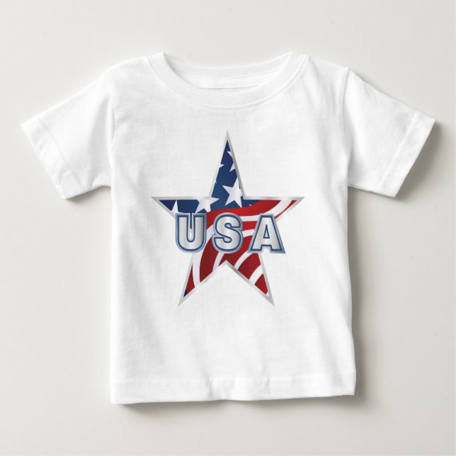 Camiseta De Bebé Estrella de EEUU (Anverso)