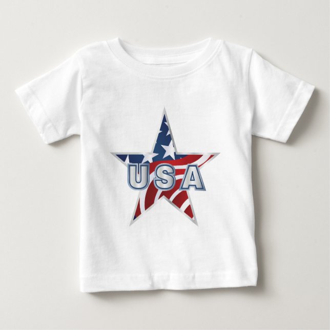 Camiseta De Bebé Estrella de EEUU (Anverso)