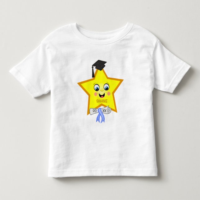 Camiseta De Bebé Estrella de graduación del Personalizado del niño  (Anverso)