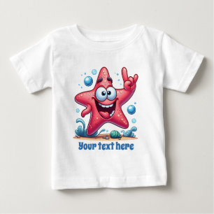 Camiseta De Bebé Estrella de mar de playa unisex genial añadir text