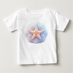 Camiseta De Bebé Estrella de mar en una piedra de forma única