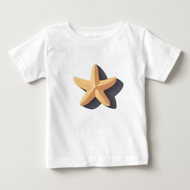 Camiseta De Bebé Estrella de mar y su sombra (Anverso)