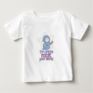 Camiseta De Bebé Estrella de Rock Bebé, Sacude Tu Mundo