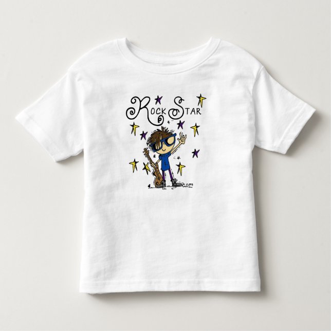 Camiseta De Bebé Estrella de rock de Brunette (Anverso)