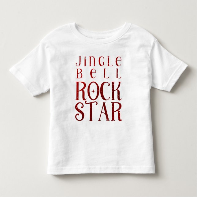 Camiseta De Bebé Estrella de rock Jingle Bell, Navidades (Anverso)