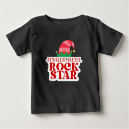 Camiseta De Bebé Estrella de rock Jingle Bell, Navidades Toddler