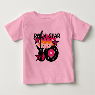 Camiseta De Bebé Estrella de rock rubio Chica