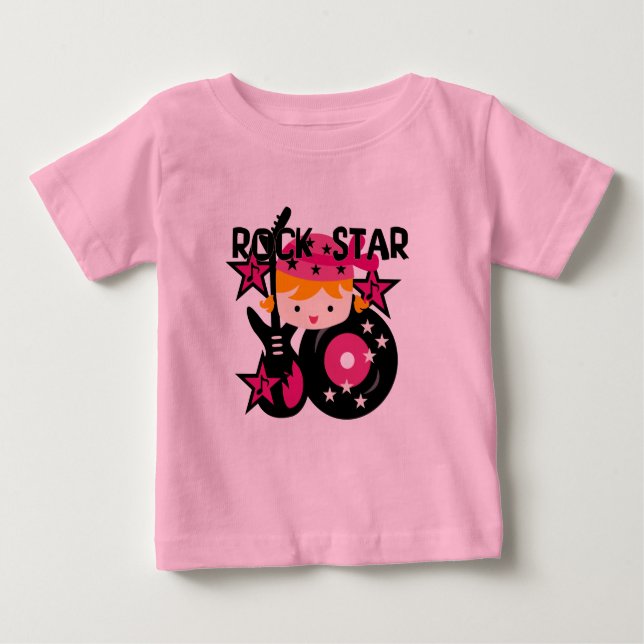 Camiseta De Bebé Estrella de rock rubio Chica (Anverso)