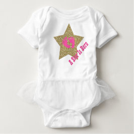 Camiseta De Bebé Estrella del Bebé Una Pieza Tutu Bodysuit