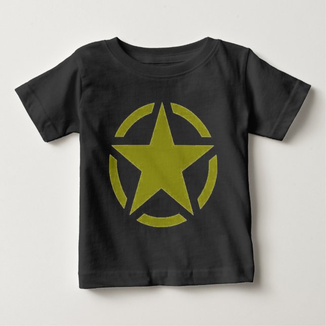 Camiseta De Bebé estrella del ejército (Anverso)