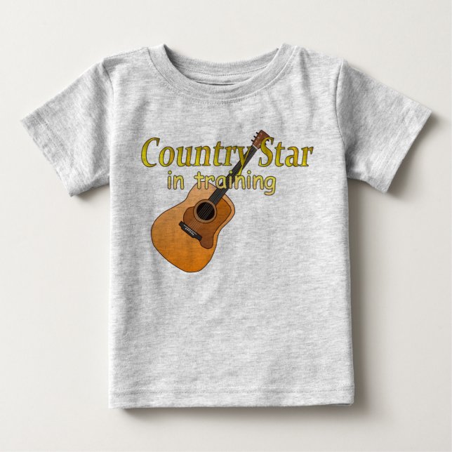 Camiseta De Bebé Estrella del país en el entrenamiento (Anverso)