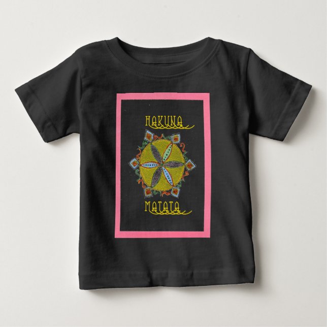 Camiseta De Bebé Estrella en la creación de Hakuna Matata (Anverso)